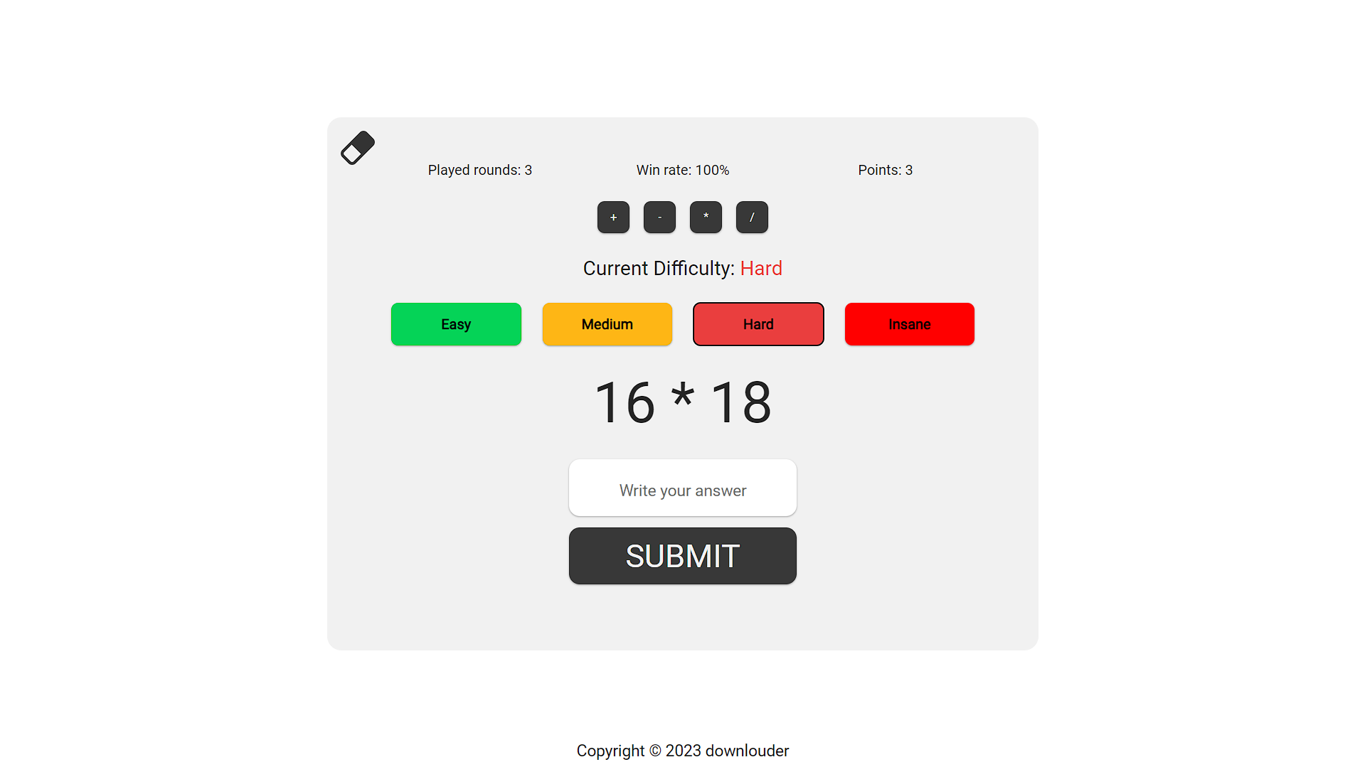 Math Game Project